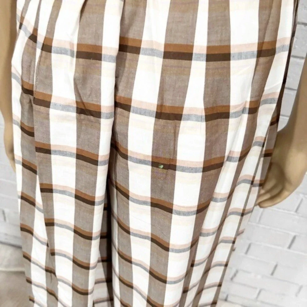 Anthropologie Maeve Women's Belted Square-Neck Strapless Plaid Dress - Size XL - Picture 10 of 12